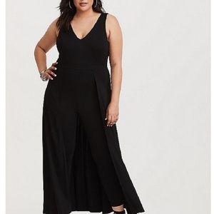 Special Occasion Black Ponte Maxi Jumpsuit